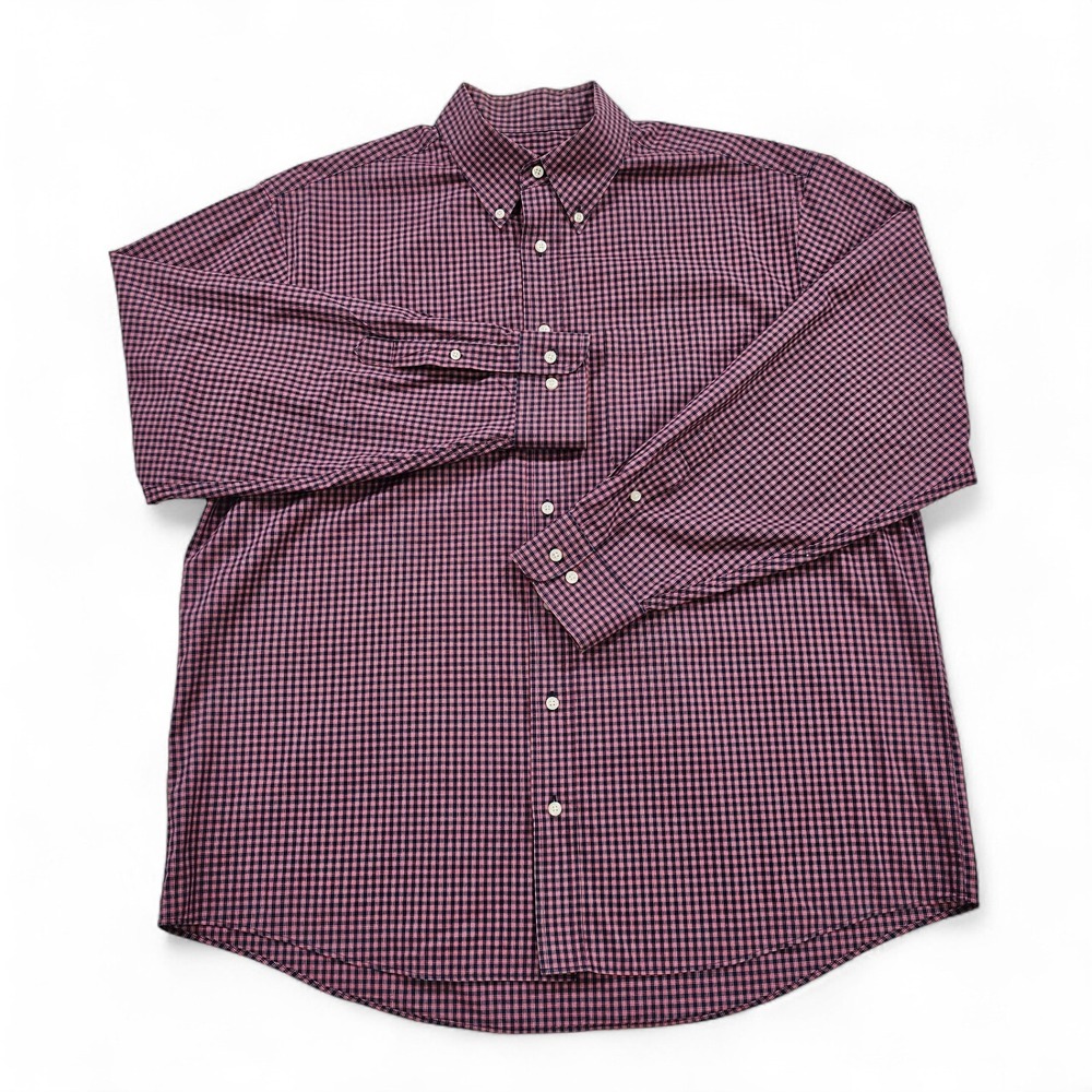 Jos. A. Bank Plaid XL Mens Button Down Shirt Executive Collection‎ *READ*
